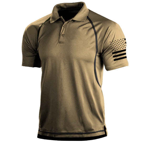 Heren Poloshirt Getailleerd Sportief met Ademend Ontwerp 0