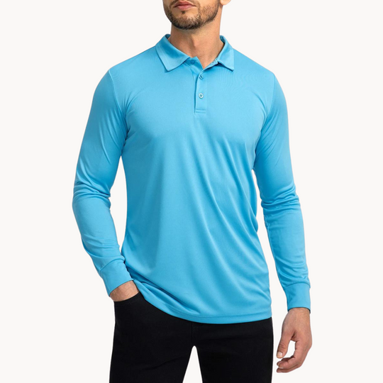 Heren Poloshirt Klassiek Met Knoopsluiting, Ademend en Flexibele Pasvorm 3