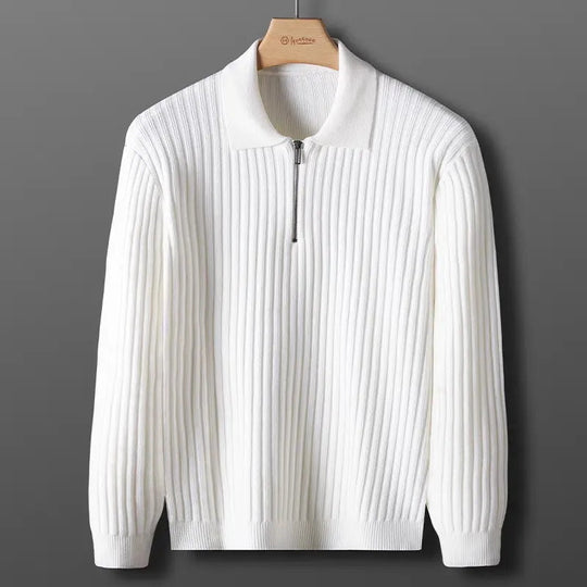 Heren Polotrui met Ritssluiting Casual Stijl 1