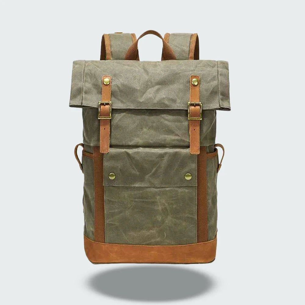 Heren Rugzak Roll-Top Vintage Stijl 1