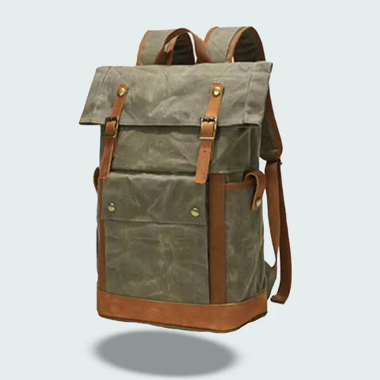 Heren Rugzak Roll-Top Vintage Stijl 4