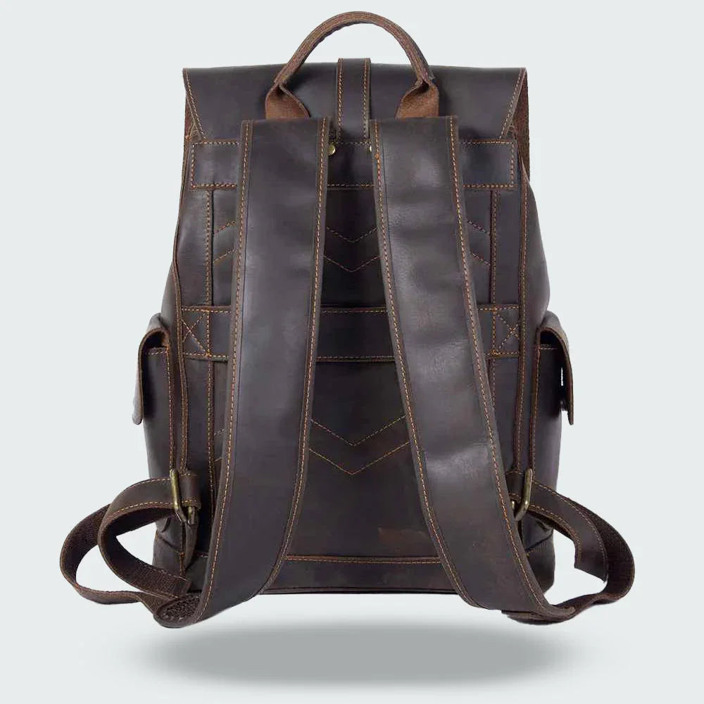 Heren Rugzak Vintage Stijl met Gespriem 1