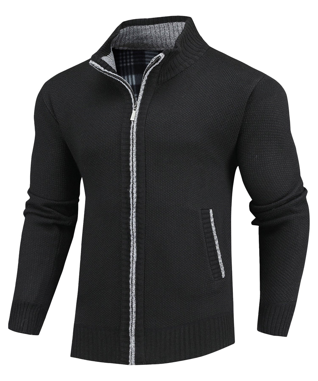 Heren Sweater Flanel Voering Volledige Rits Lichtgewicht Casual 7