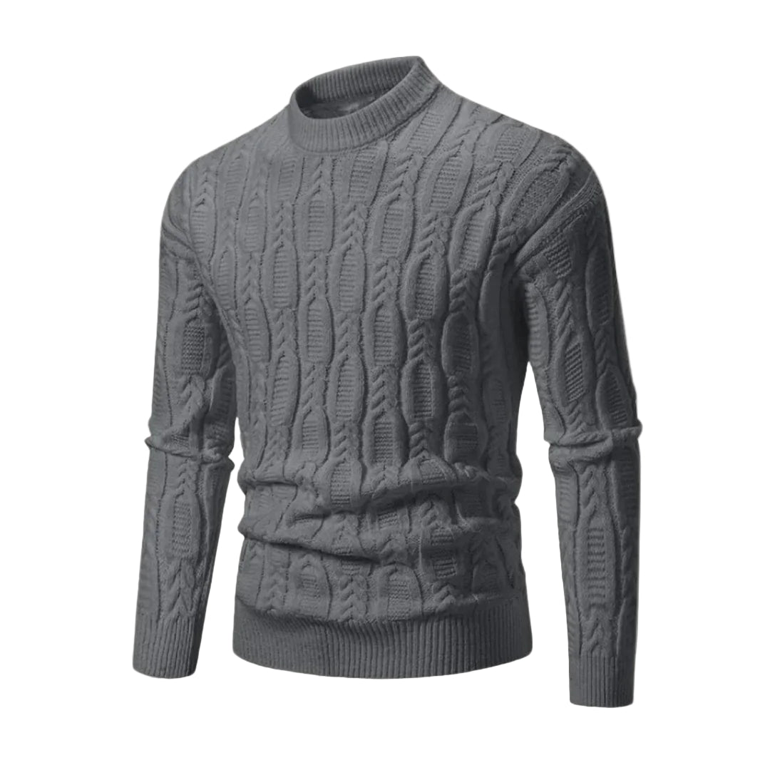 Heren Sweater Ronde Hals Kabelgebreid Stijlvol 0