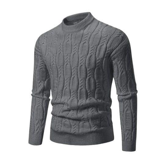Heren Sweater Ronde Hals Kabelgebreid Stijlvol 0