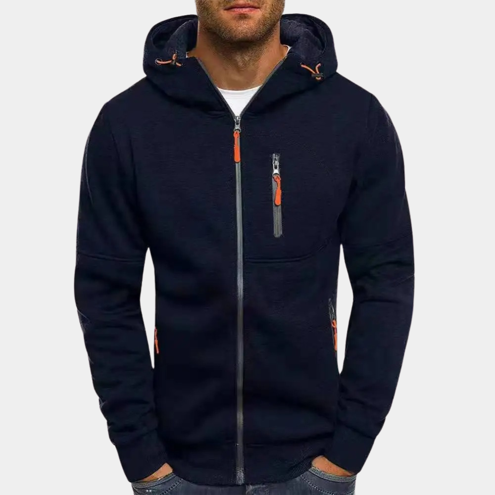 Heren Sweater met Rits en Capuchon 11