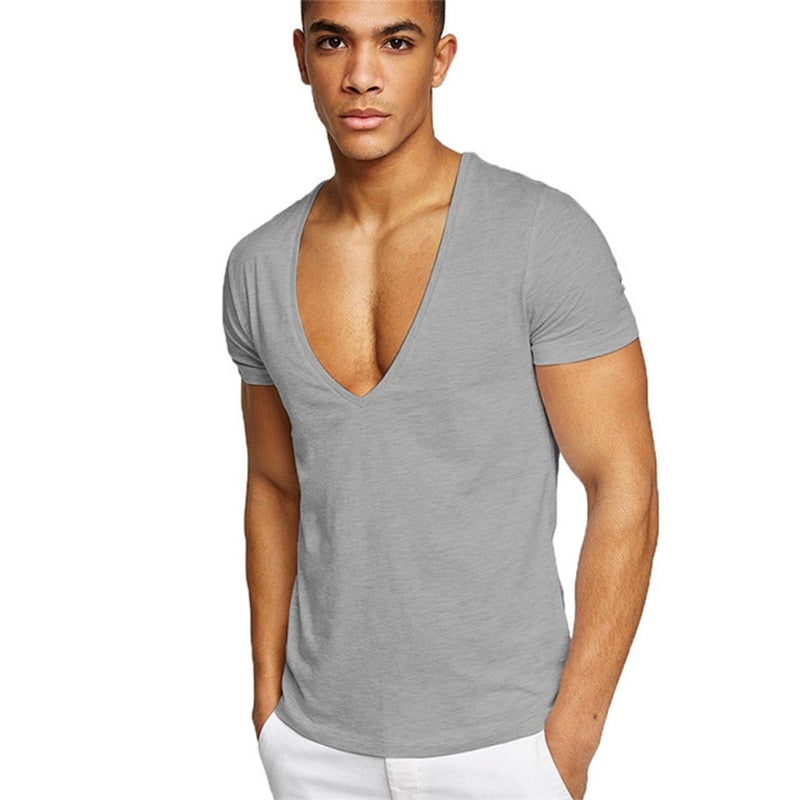 Heren T-shirt met V-hals Casual Stijl 1