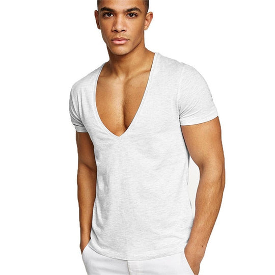 Heren T-shirt met V-hals Casual Stijl 3