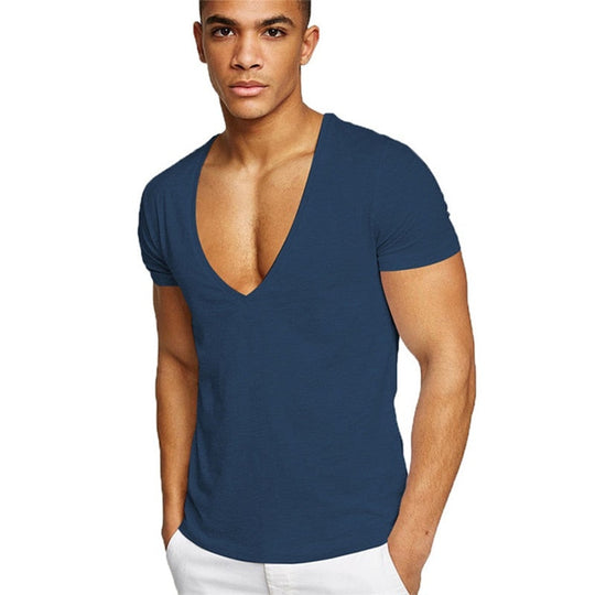 Heren T-shirt met V-hals Casual Stijl 4
