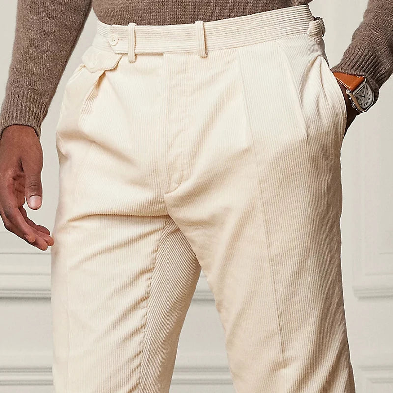 Heren Tailored Broek Wolmix Rechtaf 5