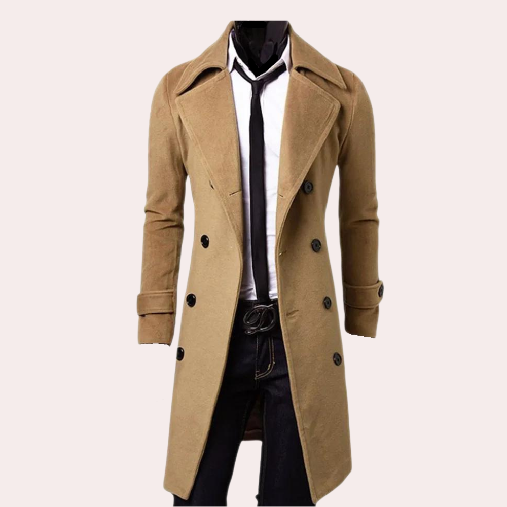 Heren Trenchcoat Dubbelzijdig Stijlvol 3