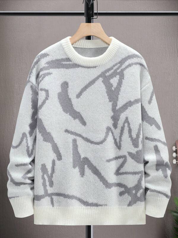 Heren Trui Casual Met Grafisch Patroon Ronde Hals 1