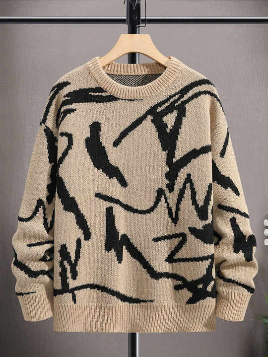 Heren Trui Casual Met Grafisch Patroon Ronde Hals 13