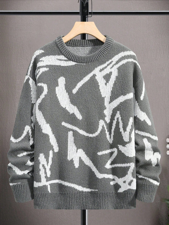 Heren Trui Casual Met Grafisch Patroon Ronde Hals 7