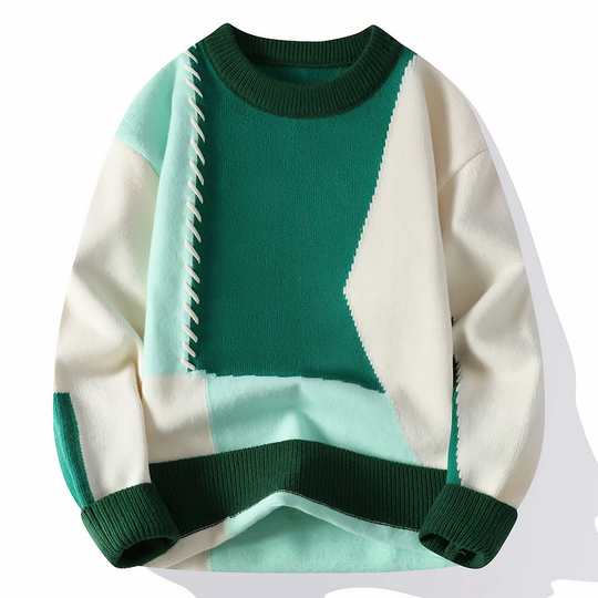 Heren Trui Patchwork Stijl Casual 1