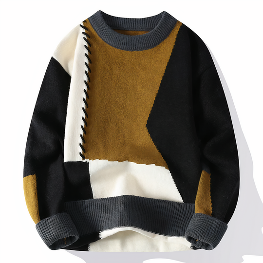 Heren Trui Patchwork Stijl Casual 5