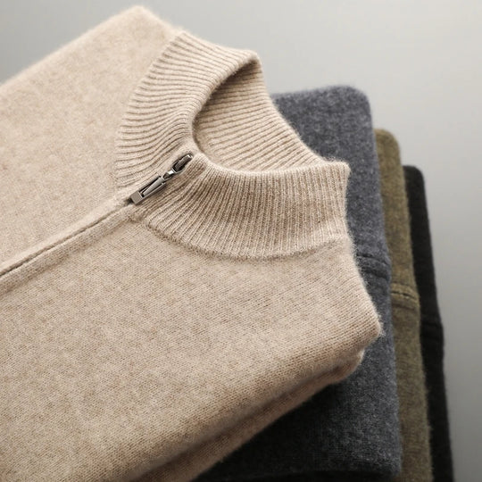 Heren Truien Opstaande Kraag Van 100% Merinowol voor Casual en Formele Gelegenheden 5
