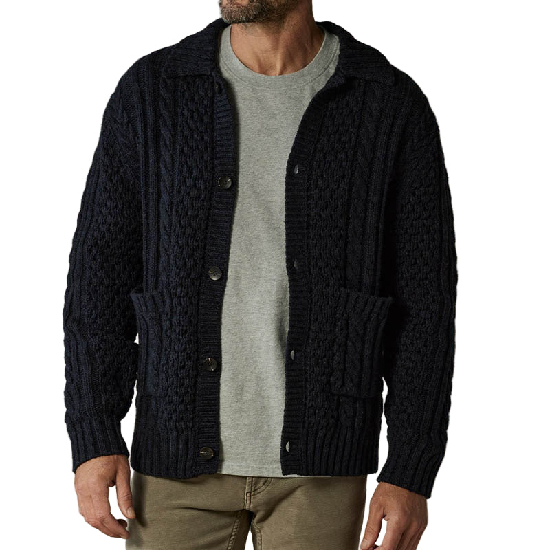 Heren Vest Knoopsluiting Kabelgebreid Casual Style 0