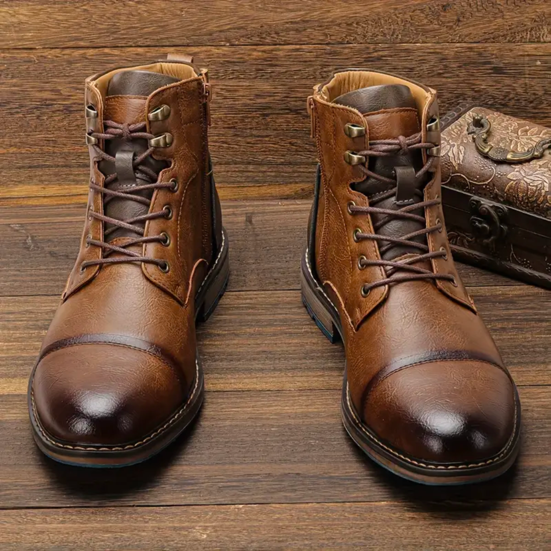 Heren Vintage Leren Schoenen Stijlvol 1