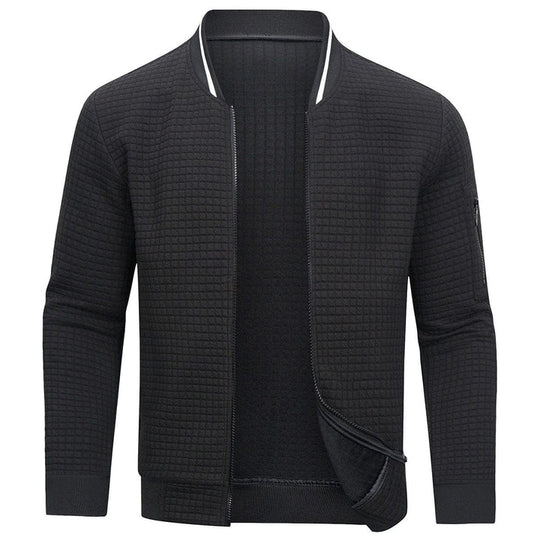 Heren Winterjack Minimalistisch Met Monochroom Rasterpatroon 3