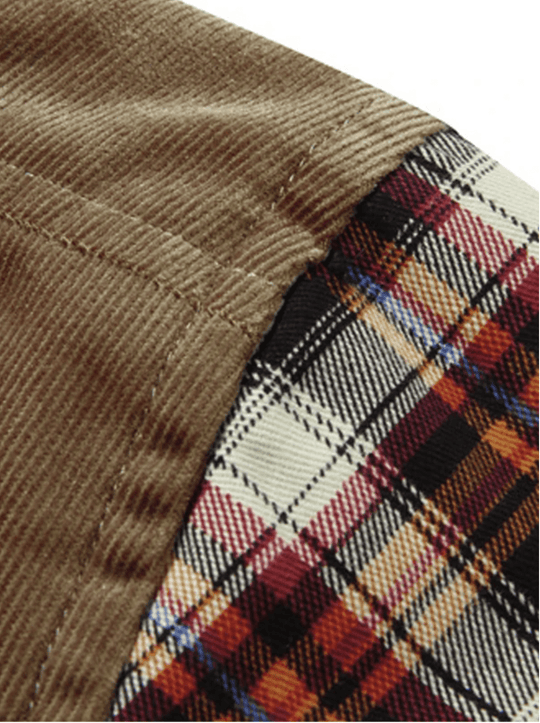 Heren Winterjas Casual Flanel Gevoerd Met Neppels 7