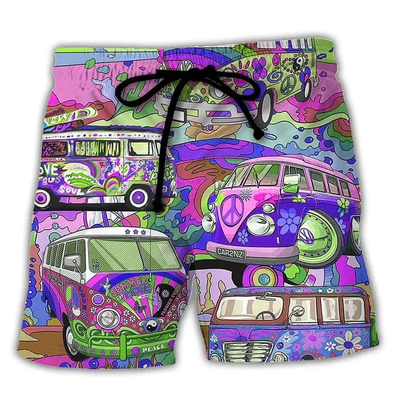 Heren Zwemshort Graffiti Print 4