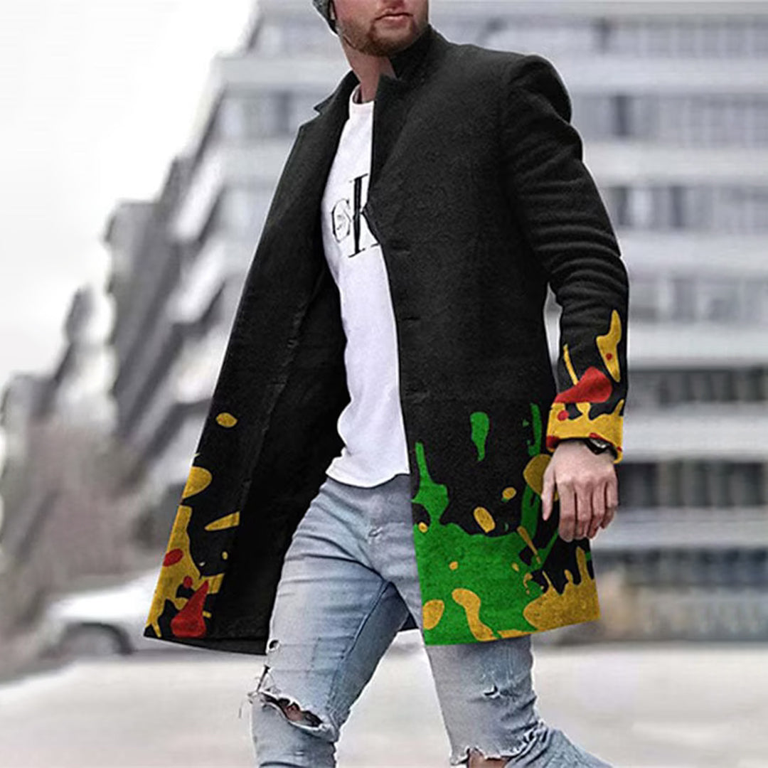 Herenjas met Uniek Patroon en Modieuze Stijl 3
