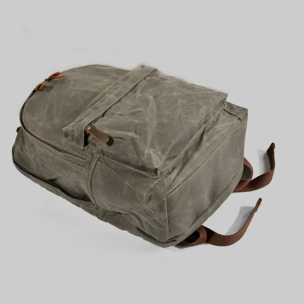 Herenrugzak Waterdicht Canvas Vintage Stijl 6