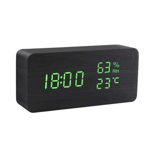 Houten Blok LED Wekker Stijlvol 13
