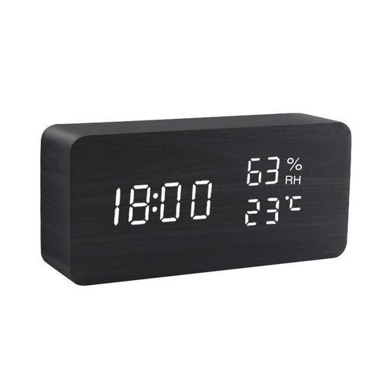 Houten Blok LED Wekker Stijlvol 14