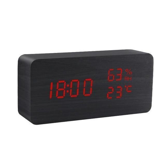 Houten Blok LED Wekker Stijlvol 9