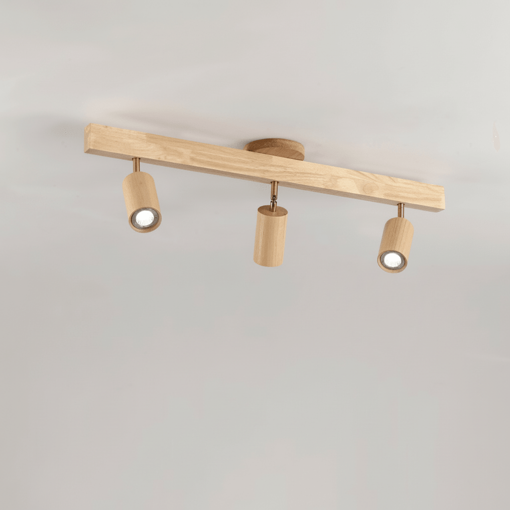 Houten LED Plafondlamp Minimalistisch Verstelbaar 20