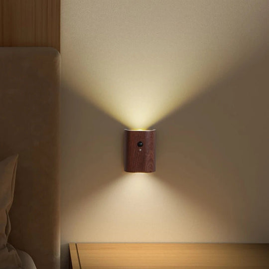 Houten Lamp met Bewegingssensor en Oplaadbare Batterij 2