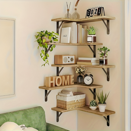 Houten Plankenset voor Hoek- en Wanddecoratie 4