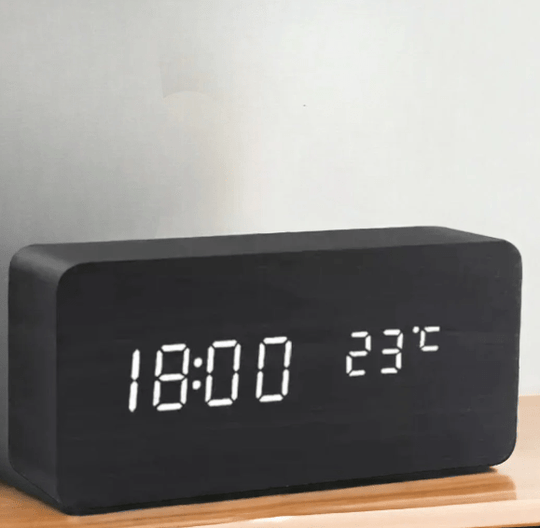 Houten Wandklok Spraakgestuurd Minimalistisch Design voor Slaapkamer en Woonkamer 4