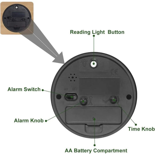 Houten Wekker Minimalistisch Design met LED Display 5