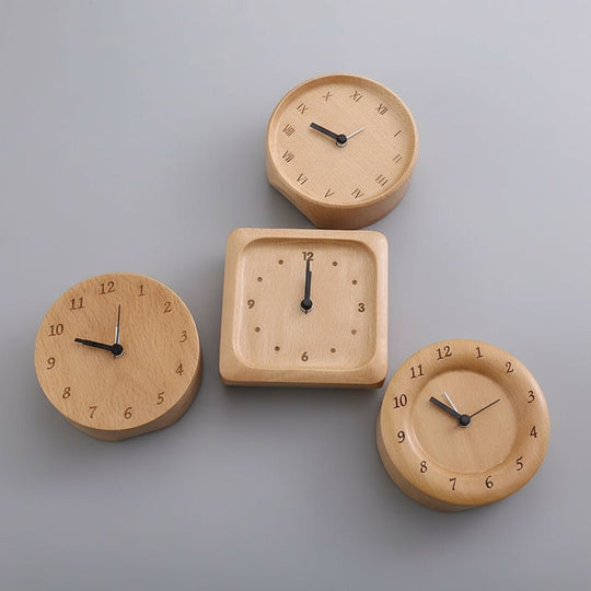 Houten Wekker Minimalistisch Design voor Slaapkamer en Kantoor 2