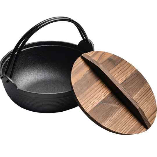 Inductie Wokpan Met Houten Deksel Voor Roerbakken En Sauteren 0