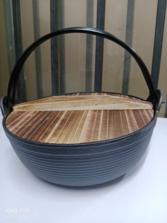 Inductie Wokpan Met Houten Deksel Voor Roerbakken En Sauteren 3