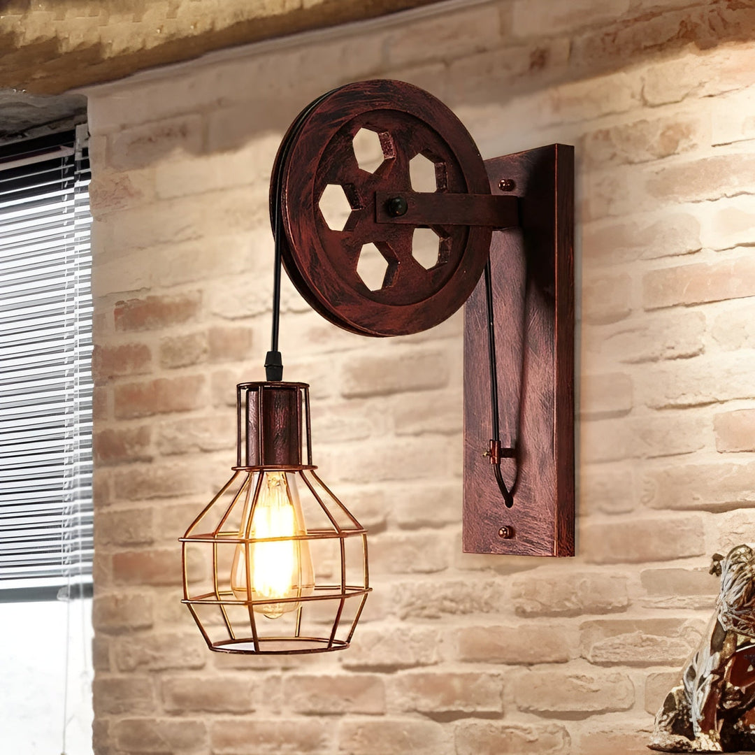 Industriële Wandlamp LED Vintage Stijl voor Binnen - Muurlamp met Robuust Ontwerp 1