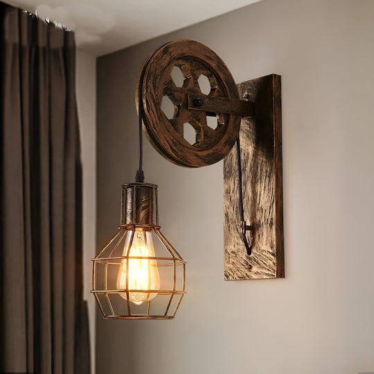 Industriële Wandlamp LED Vintage Stijl voor Binnen - Muurlamp met Robuust Ontwerp 2
