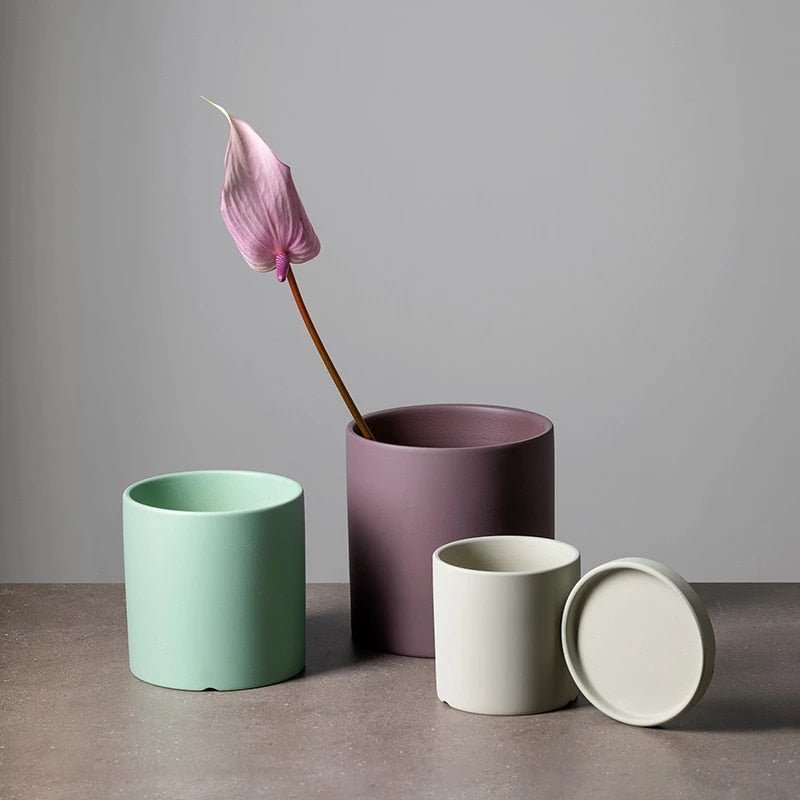 Keramische Bloempot met Schotel voor Planten 4