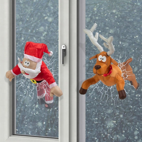 Kerstdecoratie Geluidsgeactiveerde Kerstraamscène met Beweging en Licht 1