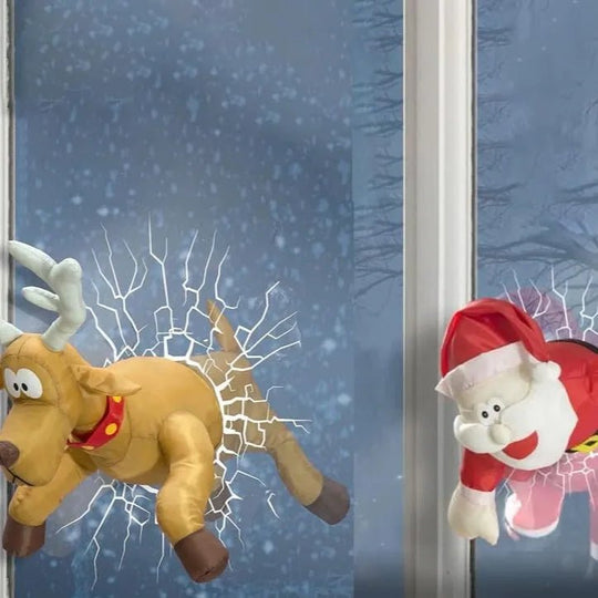 Kerstdecoratie Geluidsgeactiveerde Kerstraamscène met Beweging en Licht 2