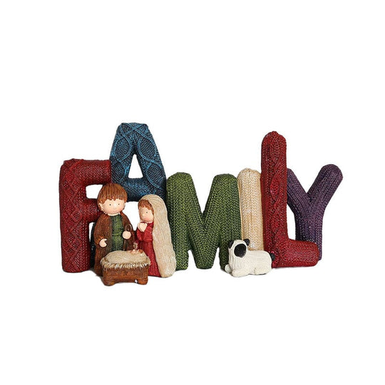 Kerstdecoratie Heilige Familie Handgemaakt Beeld 0
