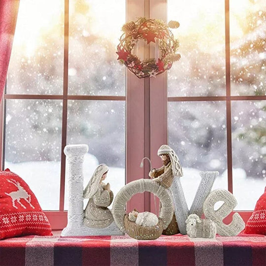 Kerstdecoratie Heilige Familie Handgemaakt Beeld 8