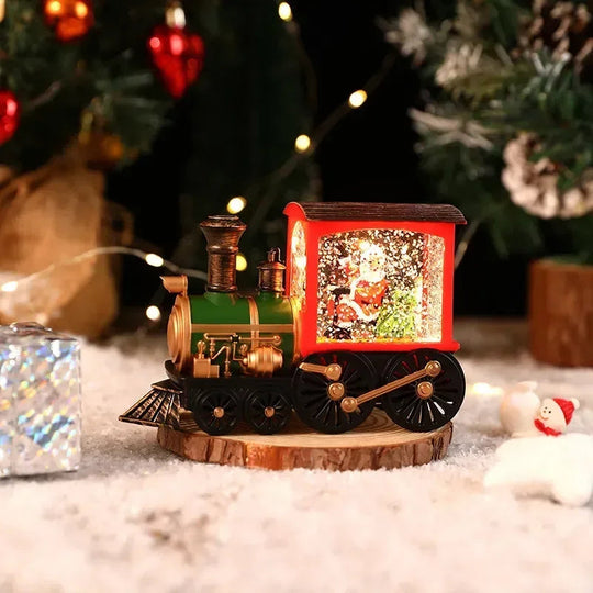 Kerstdecoratie Verlichte Trein met Sneeuweffect 4