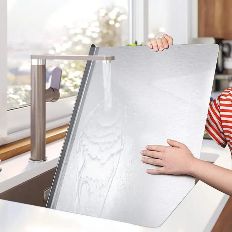 Keuken Snijplank RVS met Antislip Onderzijde 3