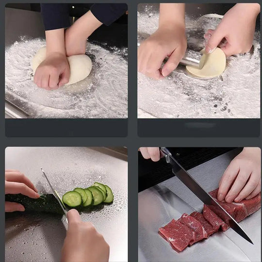 Keuken Snijplank RVS met Antislip Onderzijde 4