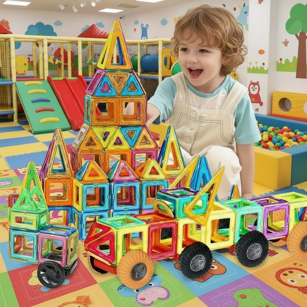 Kinderen Magnetische Bouwstenen Set Creatief Spel Geometrische Vormen 0